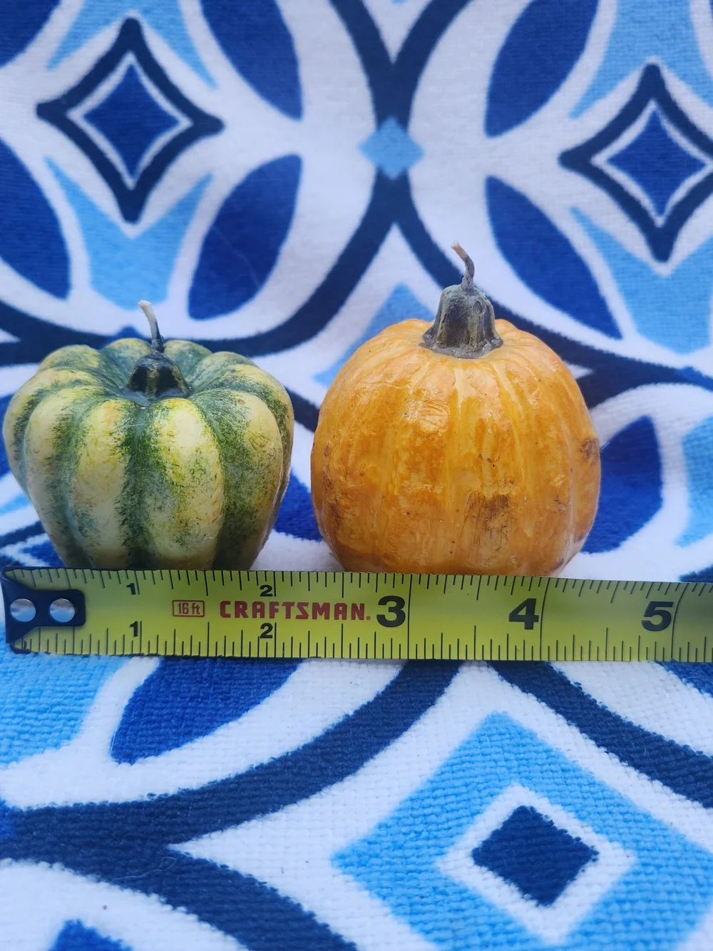 Vintage Fall Gourd Pumpkin Candle Lot Set of 6 Harvest Autumn Thanksgiving Decor